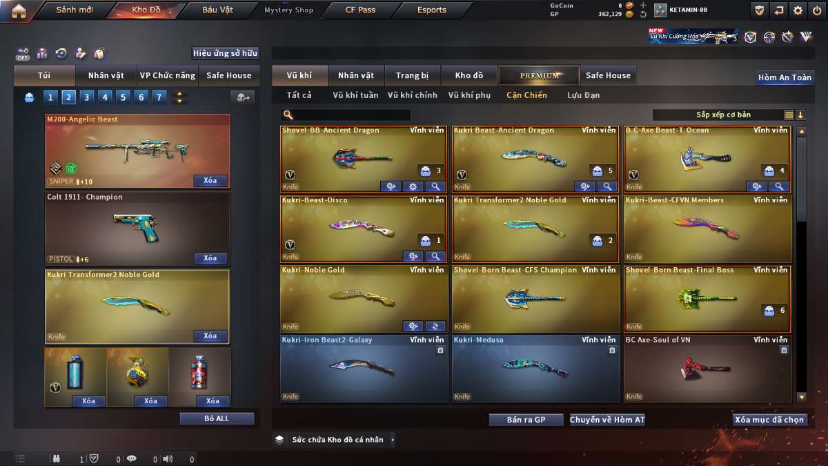 shop acc cf uy tin gia re